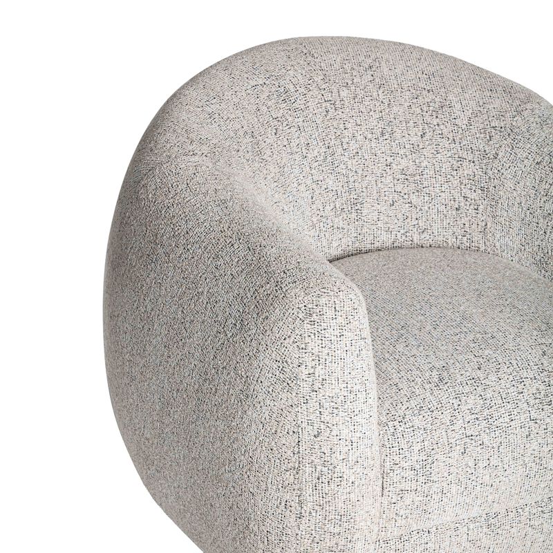 TOV Furniture Judy Black and White Woven Fabric Swivel Chair
