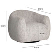 TOV Furniture Judy Black and White Woven Fabric Swivel Chair
