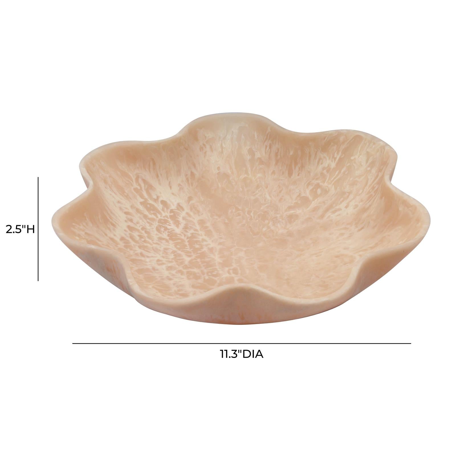TOV Furniture Mera Grapefruit Pink Resin Star Tray