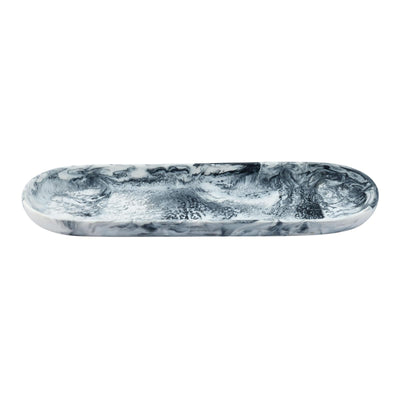 TOV Furniture Mera Black & White Long Resin Serving Platter