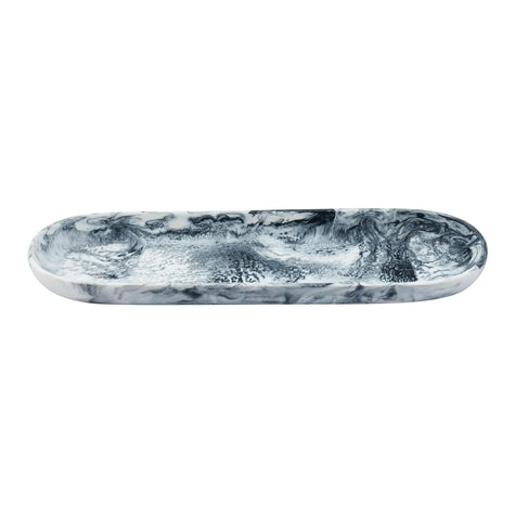TOV Furniture Mera Black & White Long Resin Serving Platter