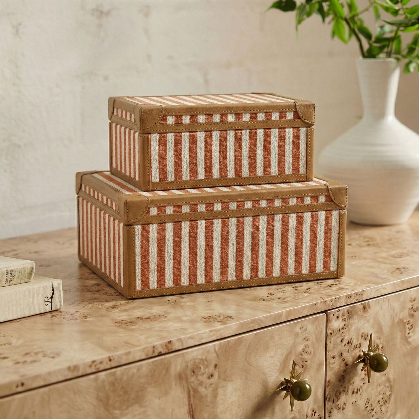 TOV Furniture Kora Cotton Jute Contract-Grade Keepsake Box Set