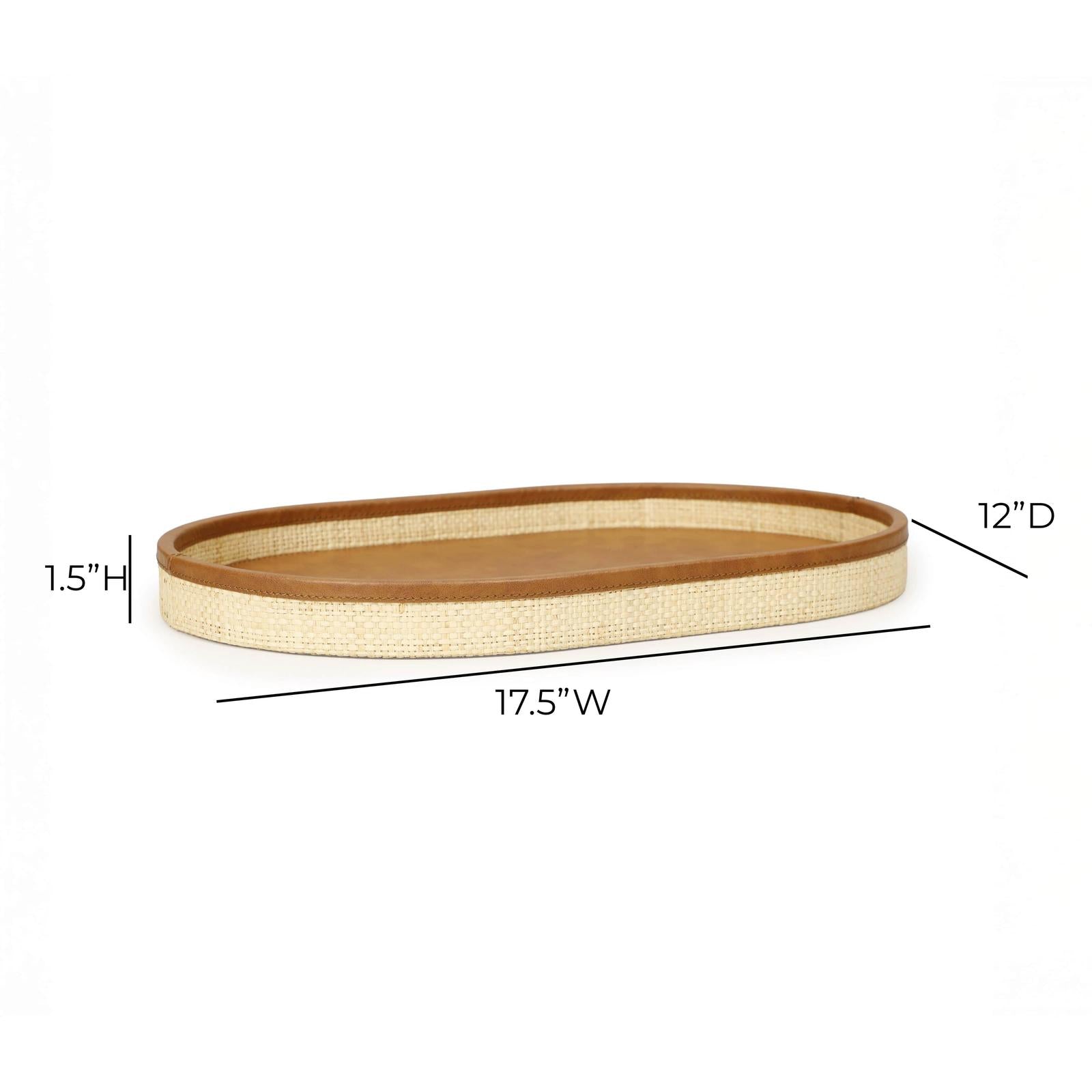 TOV Furniture Hakiri Natural Raffia Contract-Grade Storage Tray
