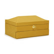 TOV Furniture Knox Mustard Yellow Vegan Leather Contract-Grade Jewelry Box