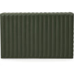 TOV Furniture Eton Ribbed Green Vegan Leather Contract-Grade Storage Box