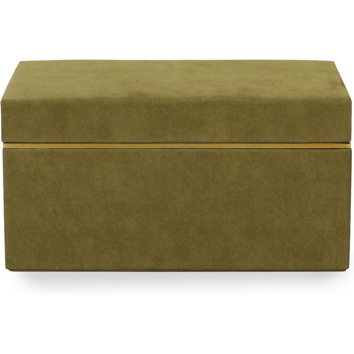 TOV Furniture Pisa Green Vegan Suede Contract-Grade Storage Box