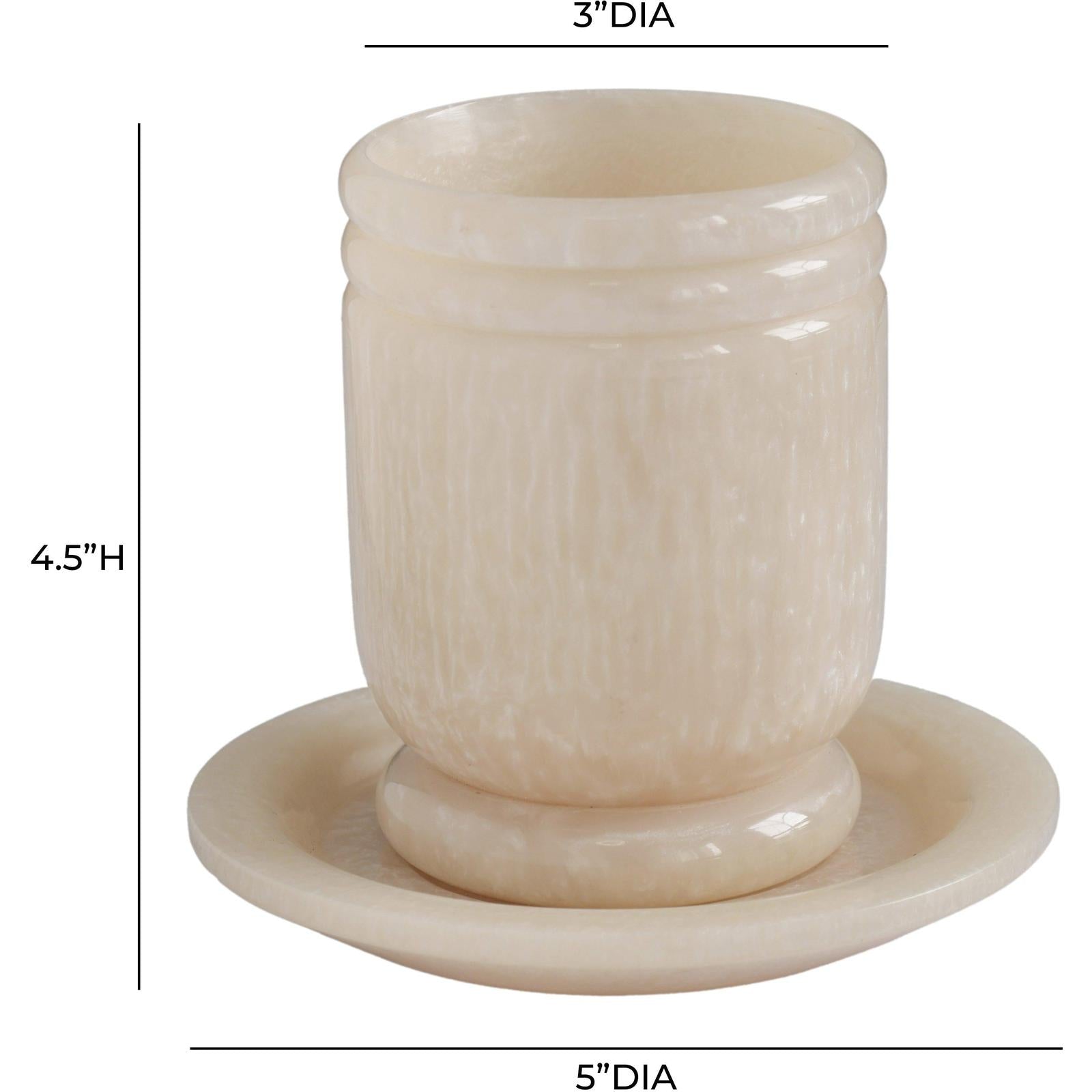 TOV Furniture Channeled Swirl Resin Kiddush Cup
