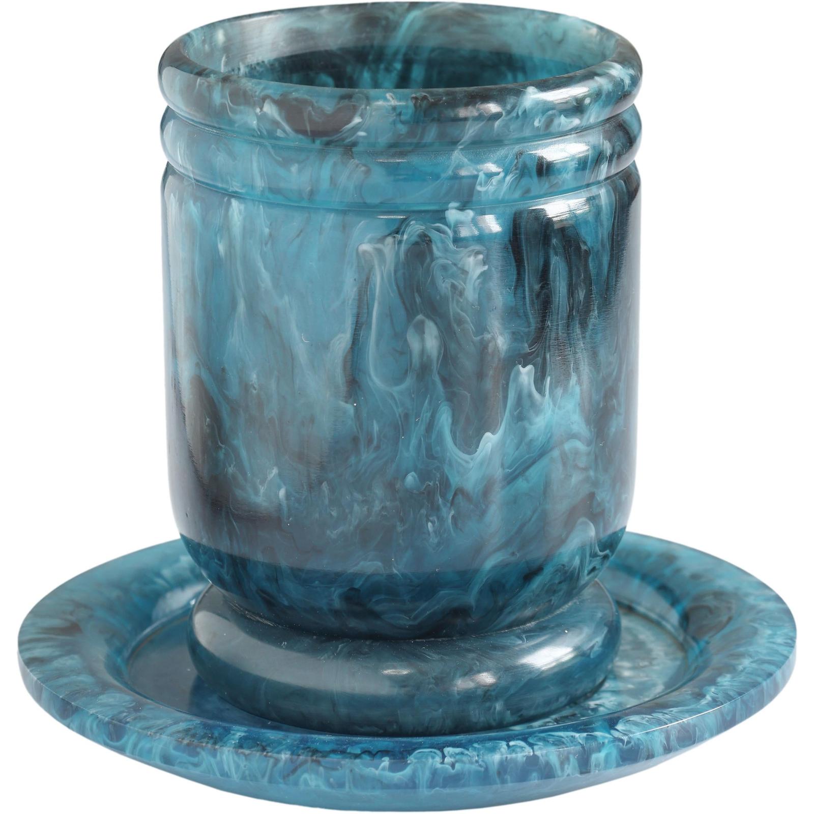 TOV Furniture Channeled Swirl Resin Kiddush Cup