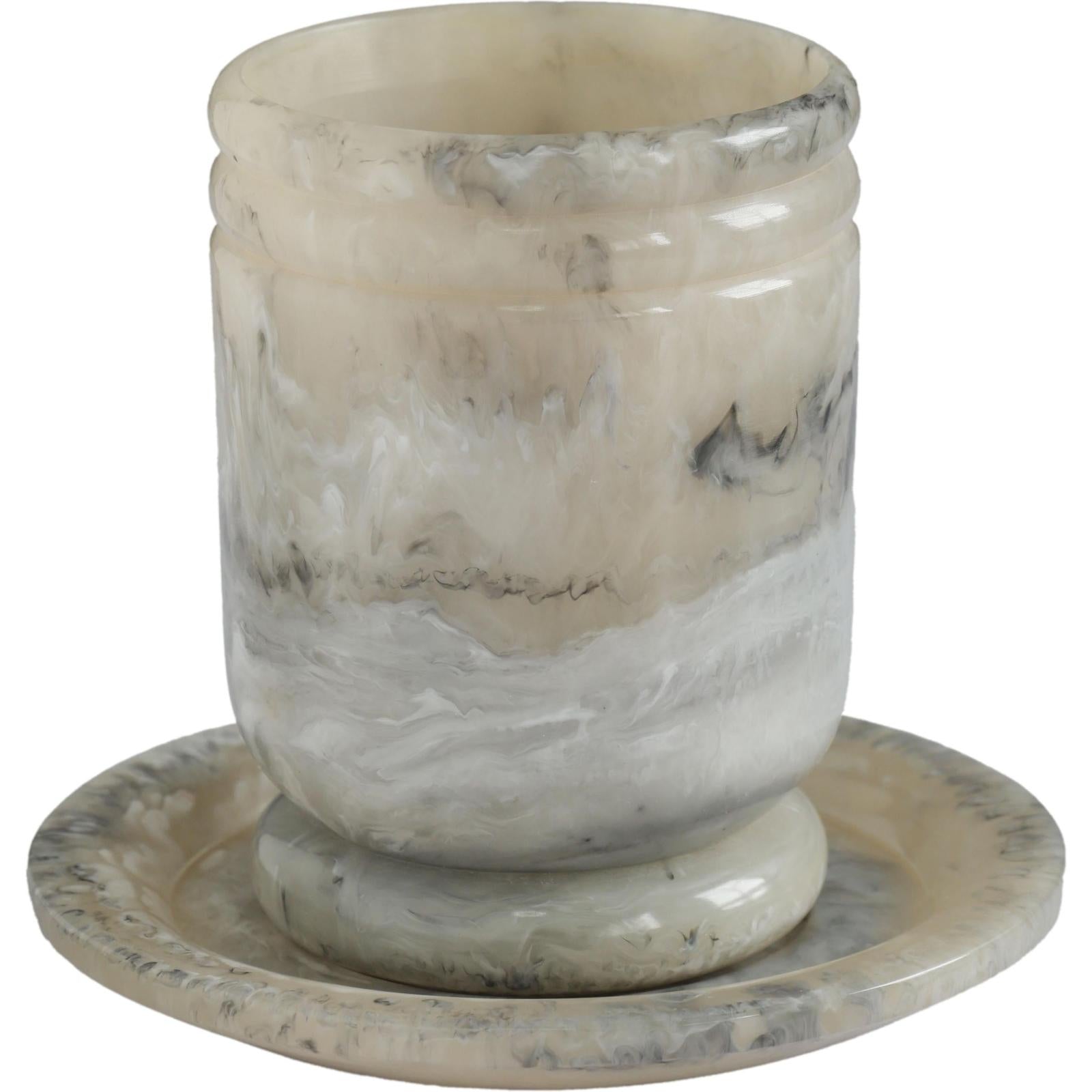 TOV Furniture Channeled Swirl Resin Kiddush Cup