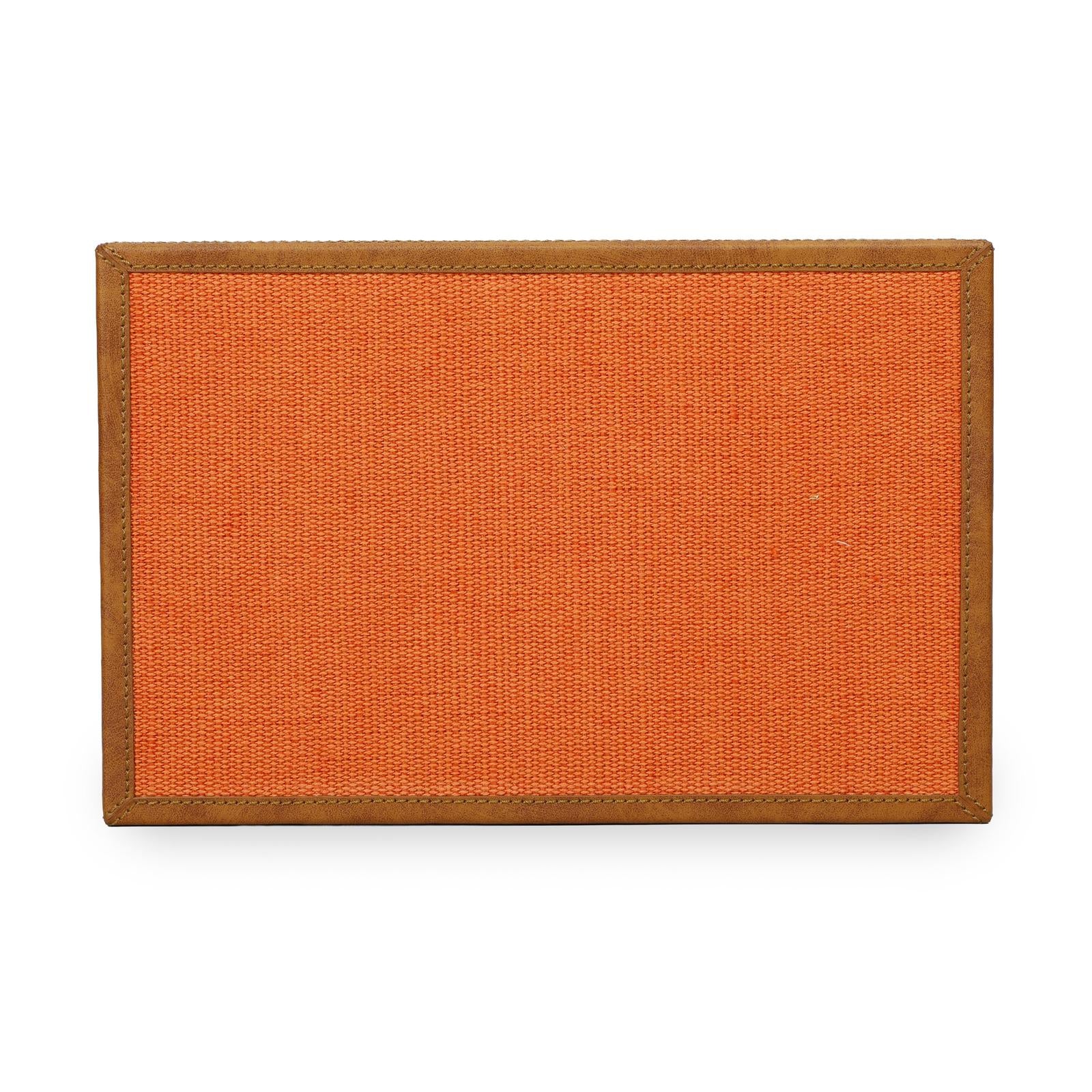 TOV Furniture Acre Orange Cotton Jute Contract-Grade Jewelry Box
