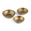 TOV Furniture Shah Antique Brass Hammered Iron Catchall Round Bowls - Set of 3