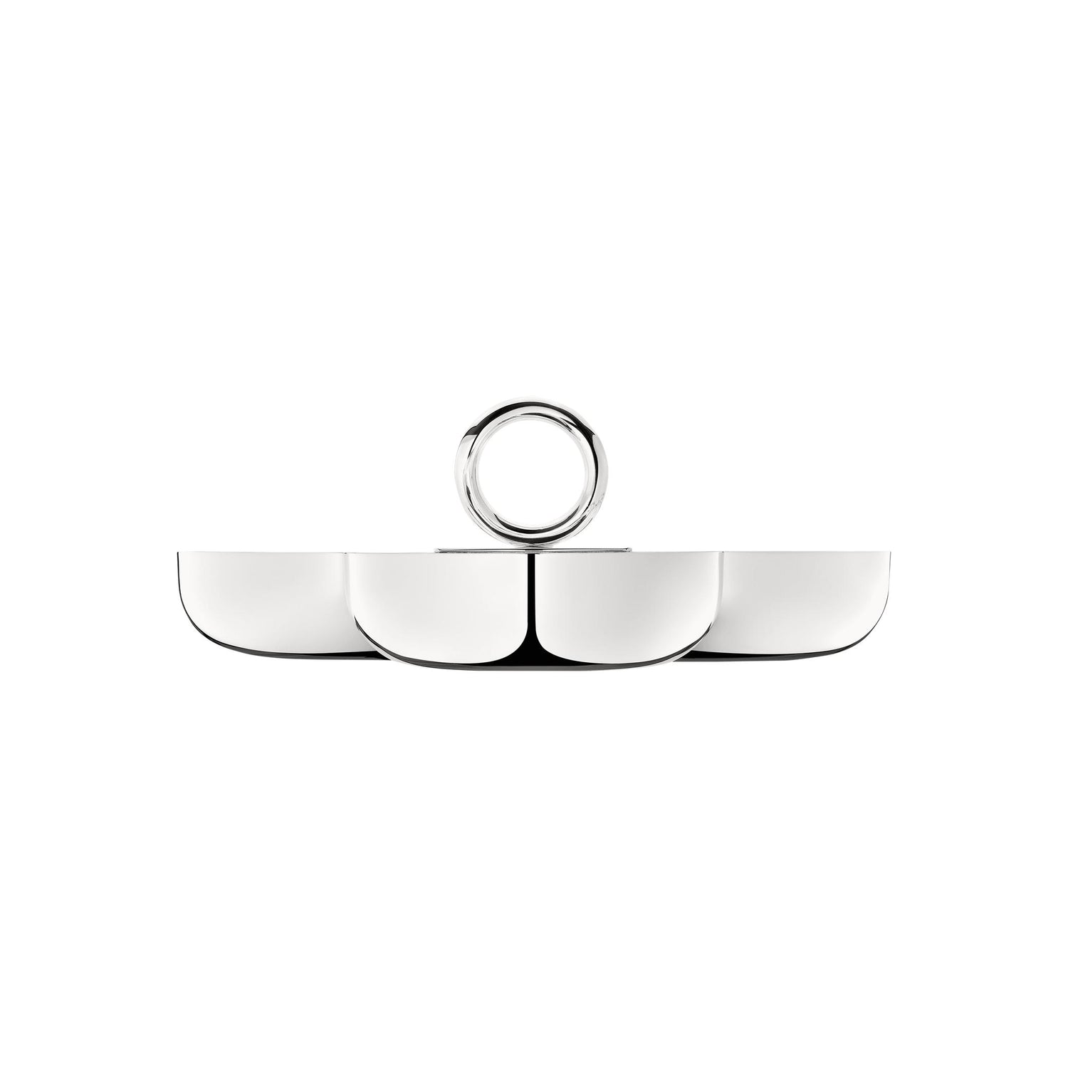 Christofle Vertigo Medium Silver-Plated 3-Bowl Snack Dish