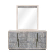 Michael Amini Pavira Dresser with Mirror - Stone