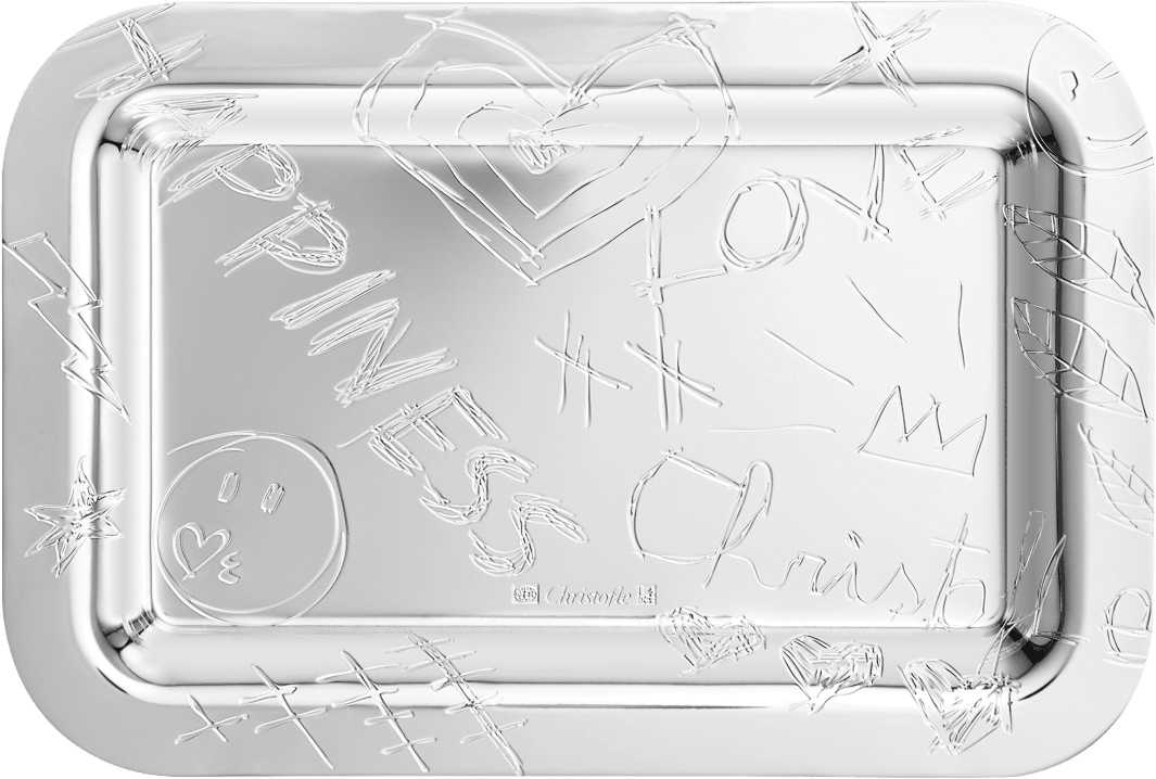 Christofle Graffiti Silver-Plated Tray