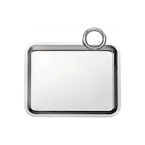 Christofle Vertigo Silver-Plated 8' x 6' Single-Handle Tray