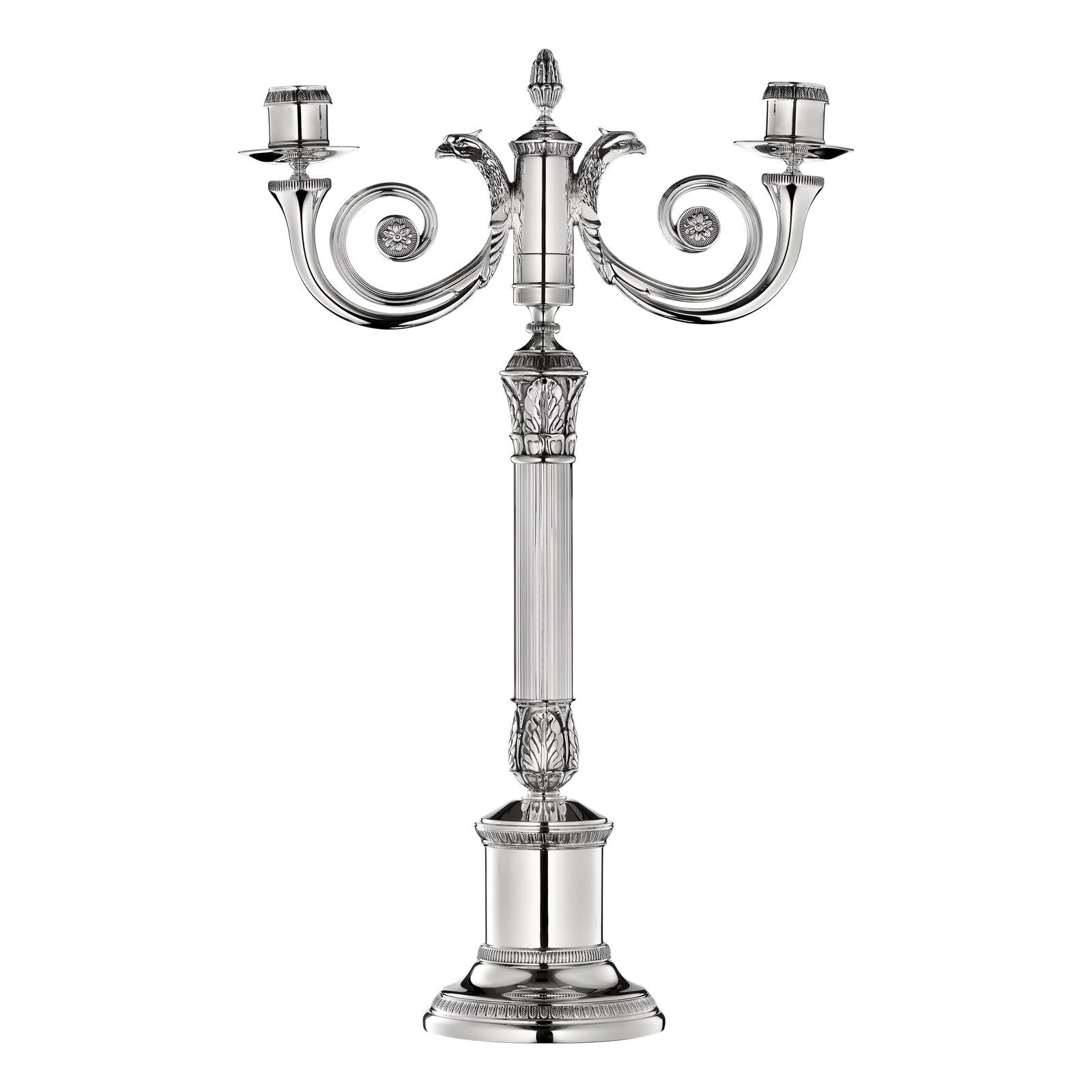 Christofle Malmaison Silver Plated Candelabra