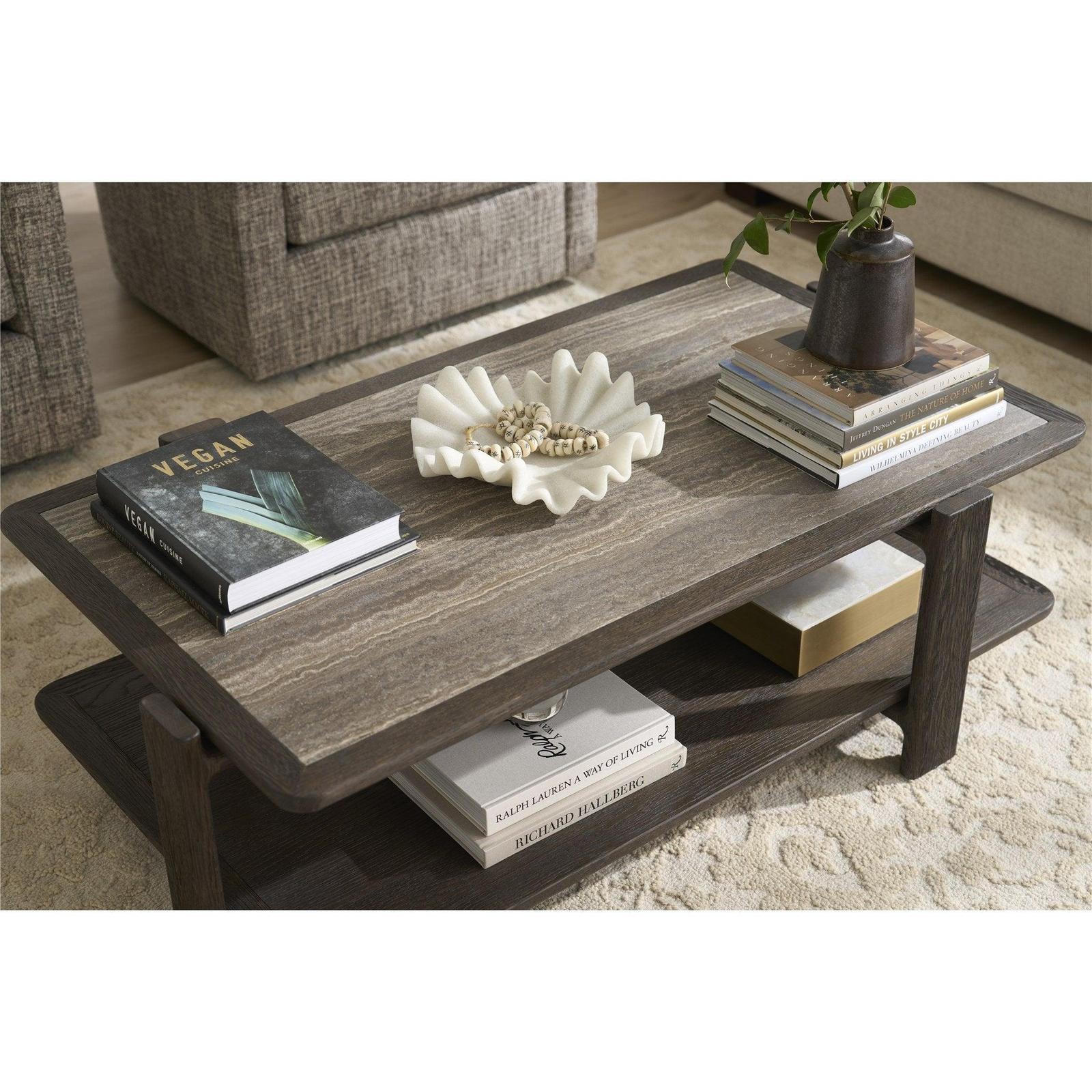 Universal Modern Sable & Desert Sable And Stone Cocktail Table