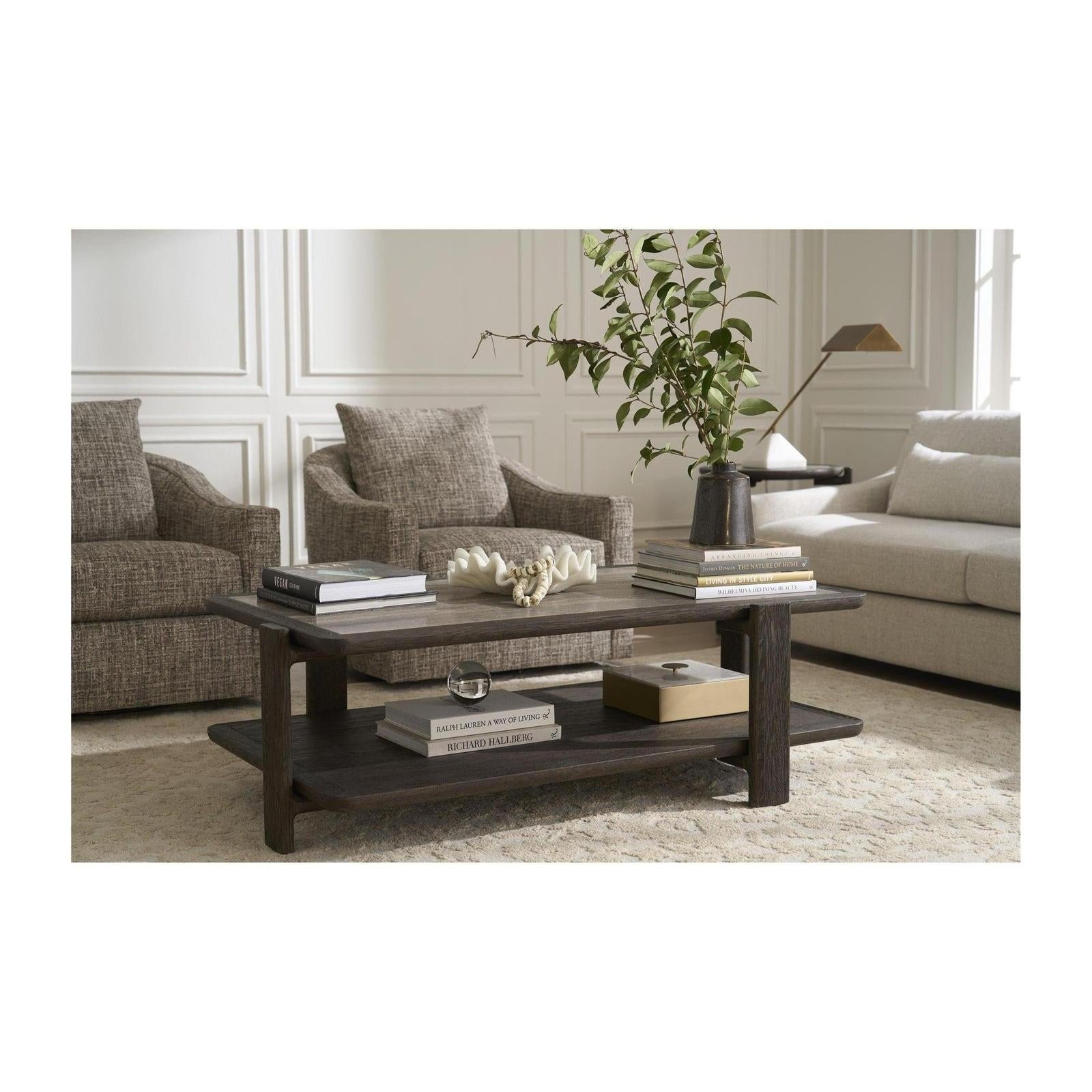 Universal Modern Sable & Desert Sable And Stone Cocktail Table