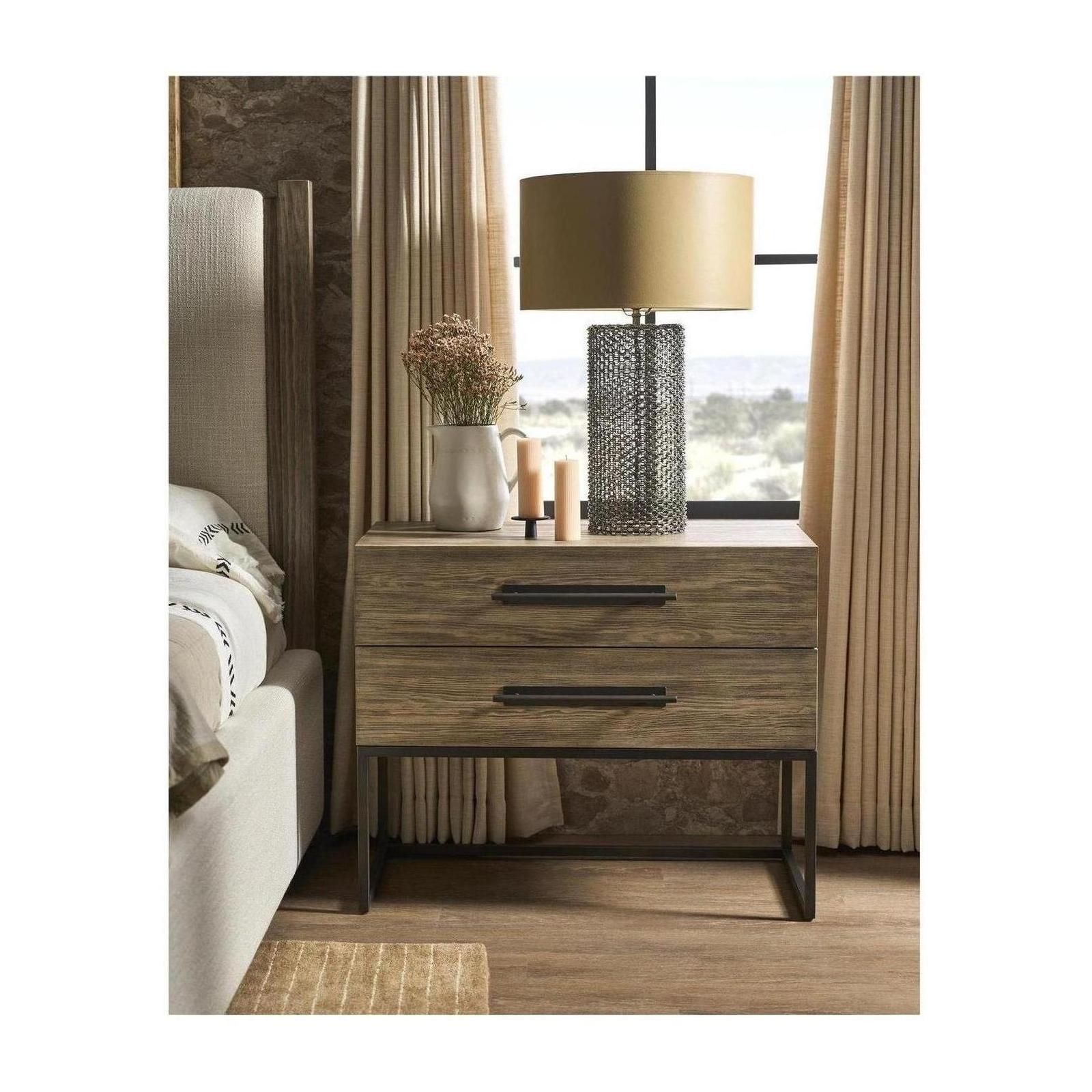 Universal Furniture Dwell Boulder Metal Base Nightstand