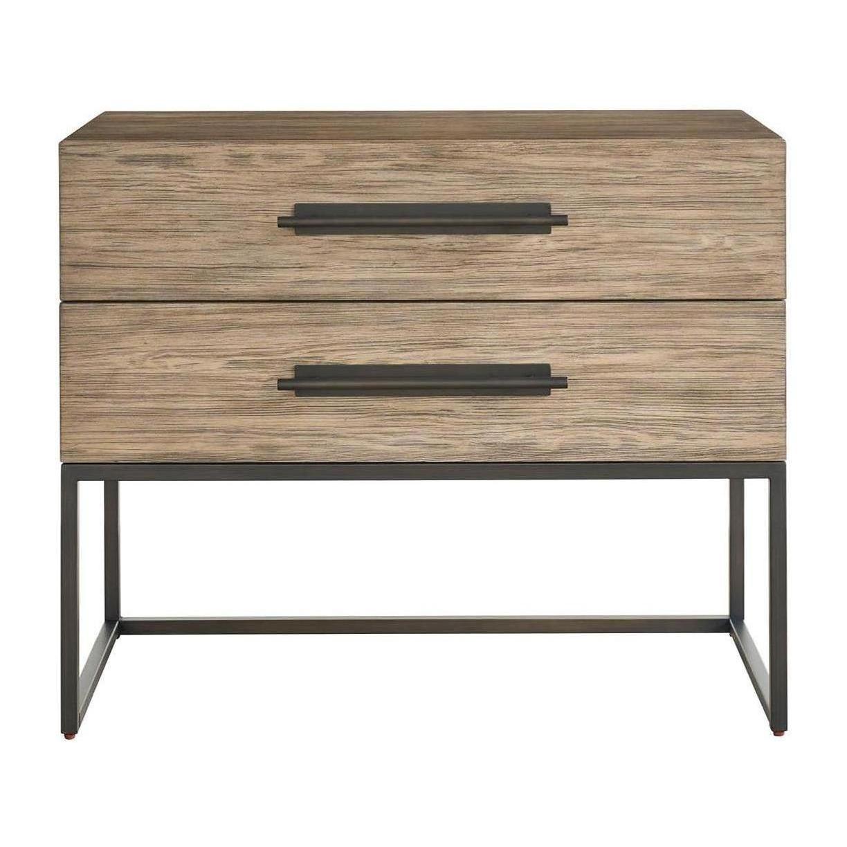 Universal Furniture Dwell Boulder Metal Base Nightstand