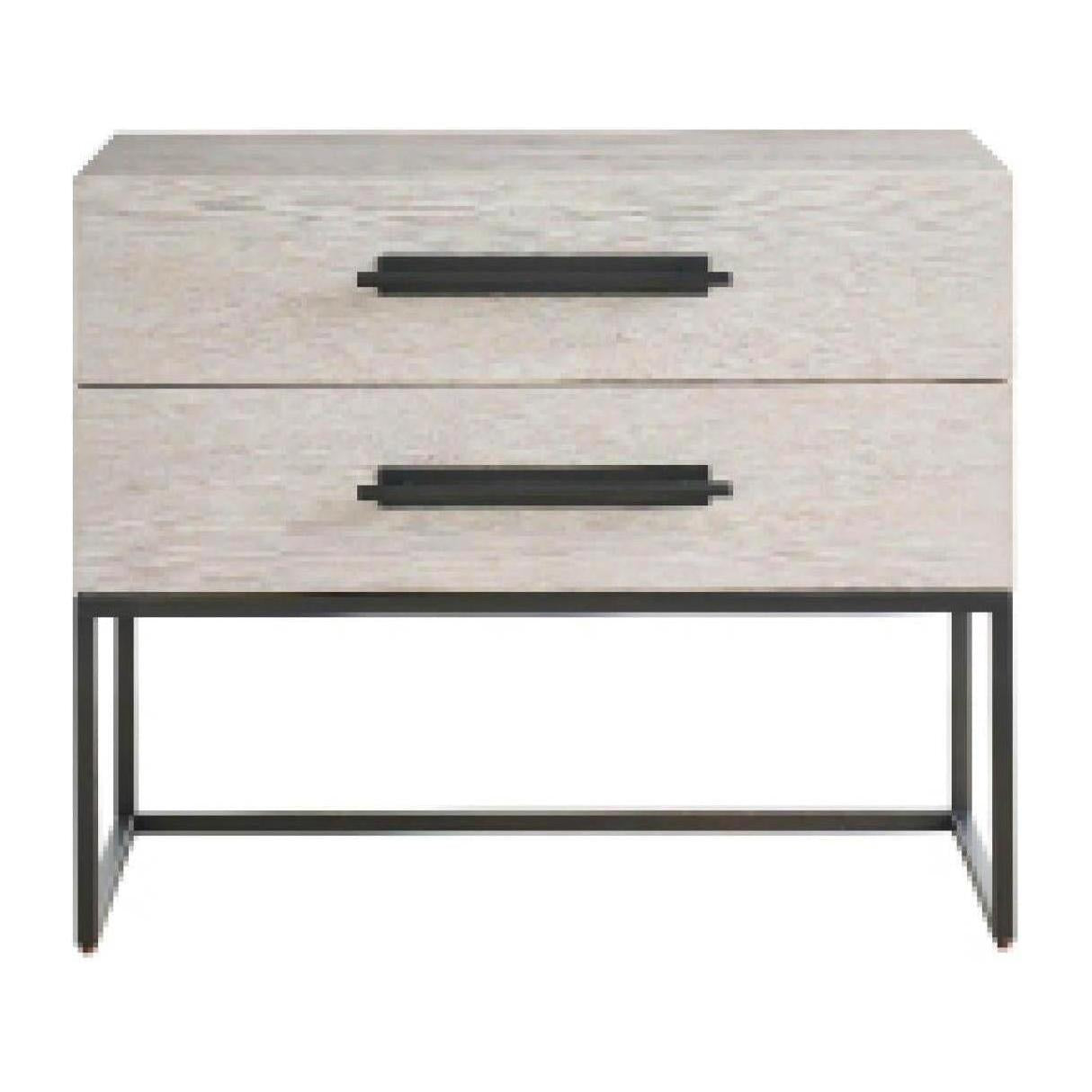 Universal Furniture Dwell River Rock Metal Base Nightstand