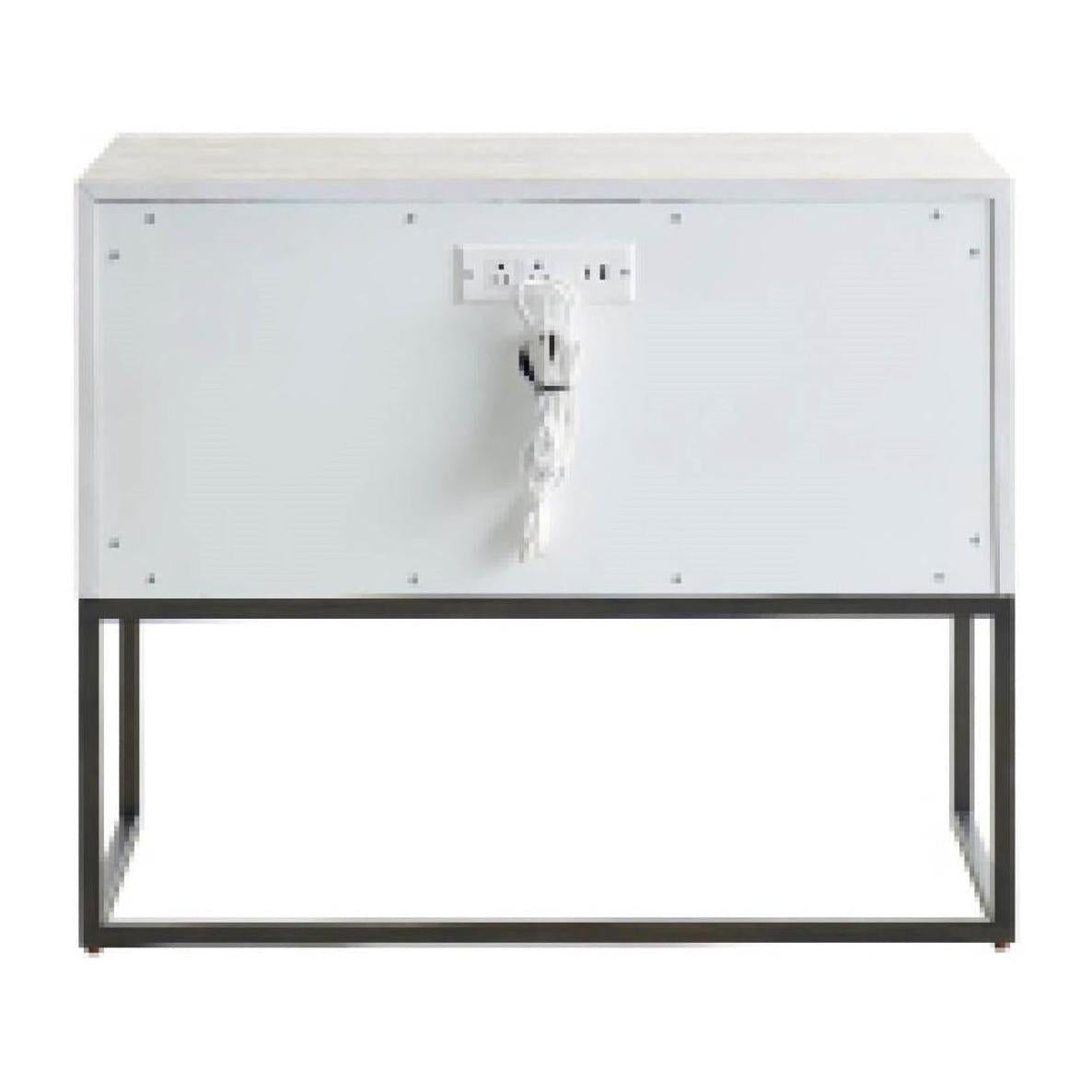 Universal Furniture Dwell River Rock Metal Base Nightstand