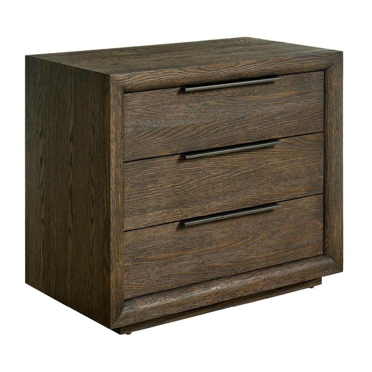 Universal Modern Sable & Desert Sable Plinth Nightstand