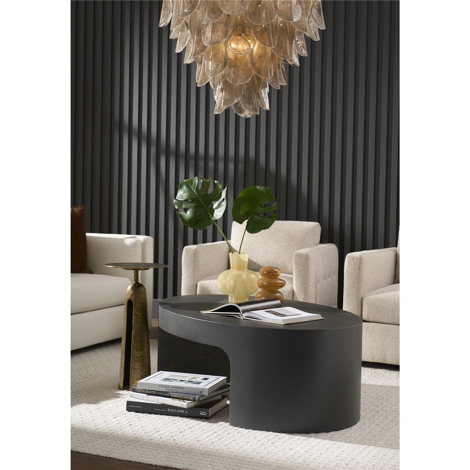 Universal Modern Sable & Desert Metal Martini Table - Gold