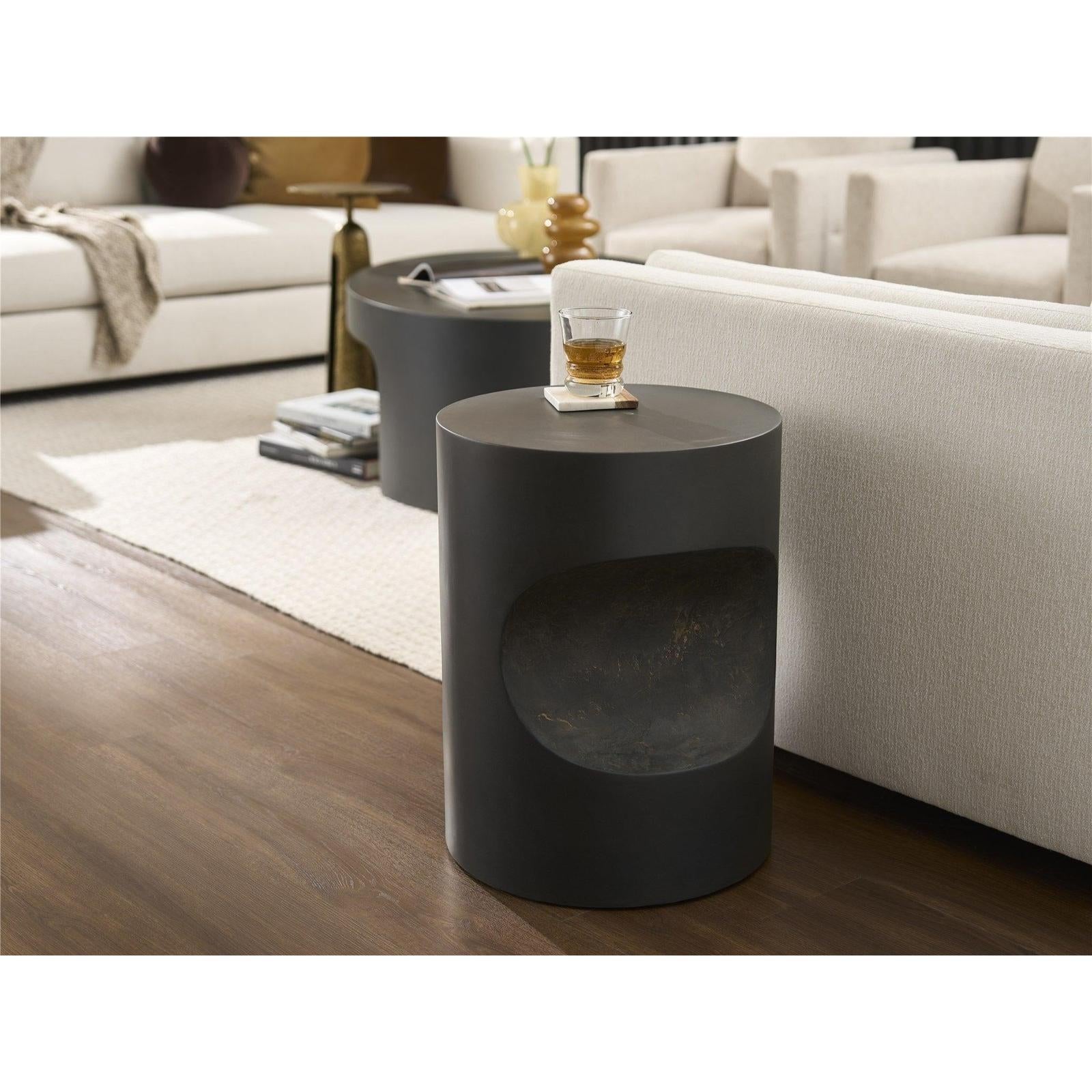 Universal Modern Sable & Desert Concrete Side Table