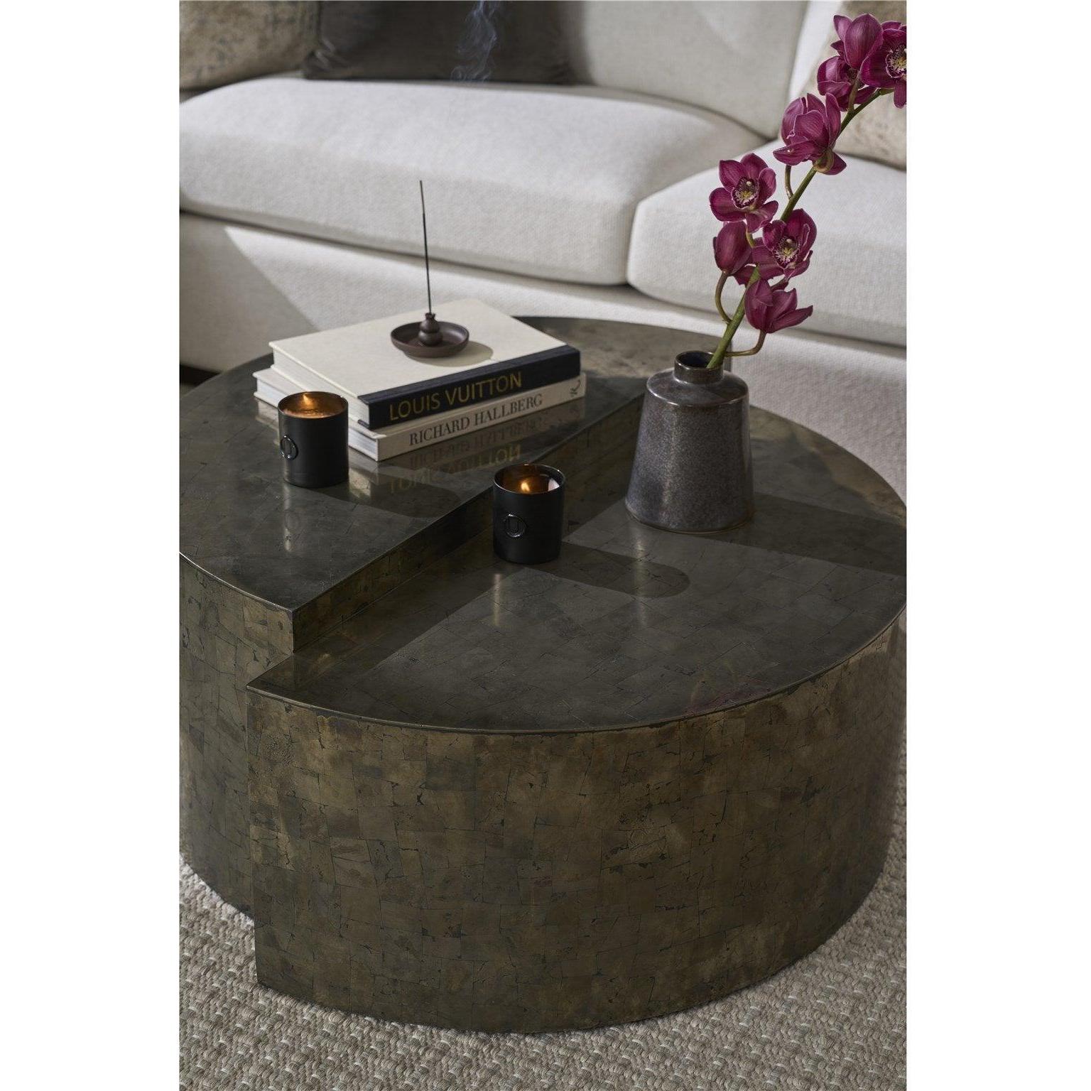 Universal Modern Sable & Desert Cosmo Cocktail Table