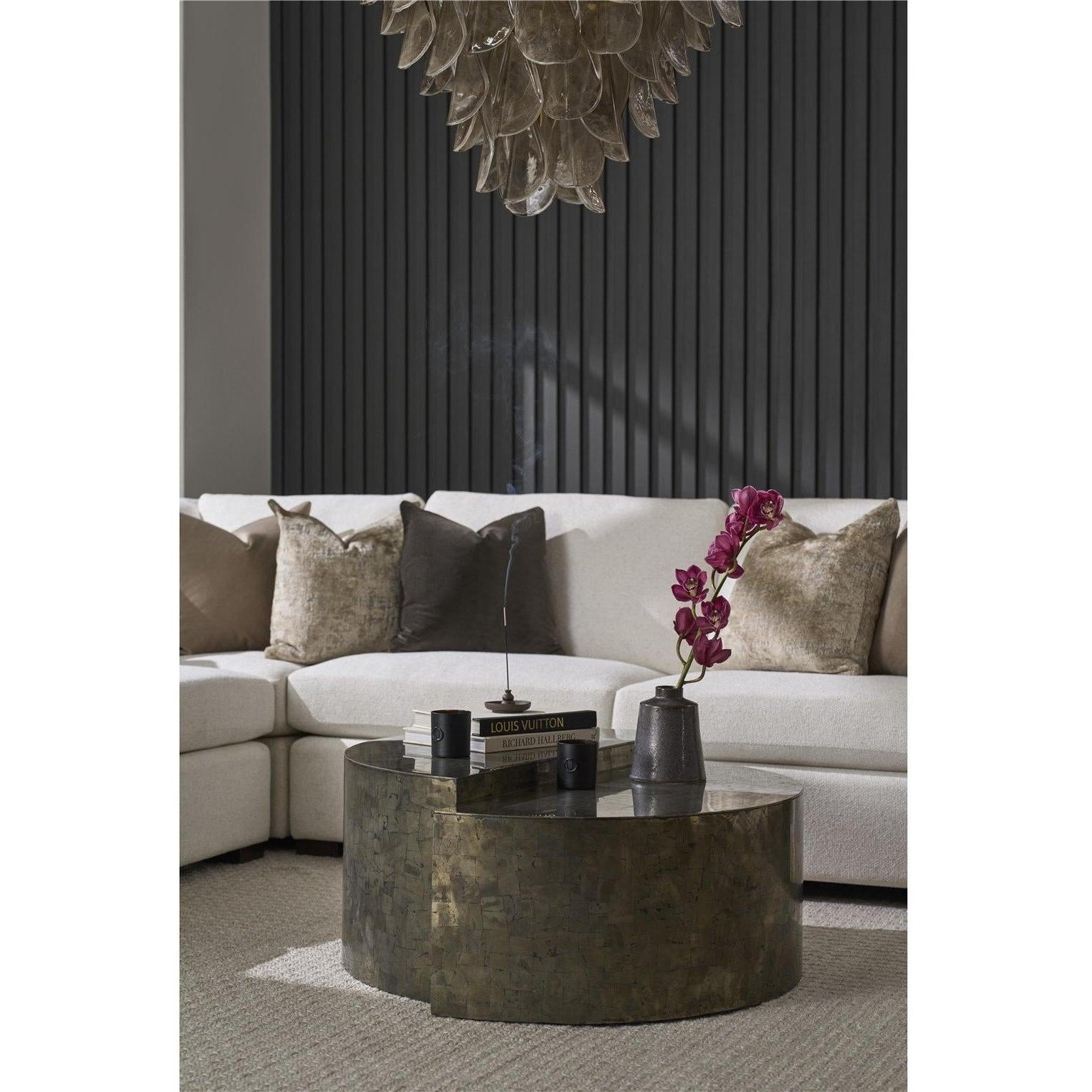 Universal Modern Sable & Desert Cosmo Cocktail Table