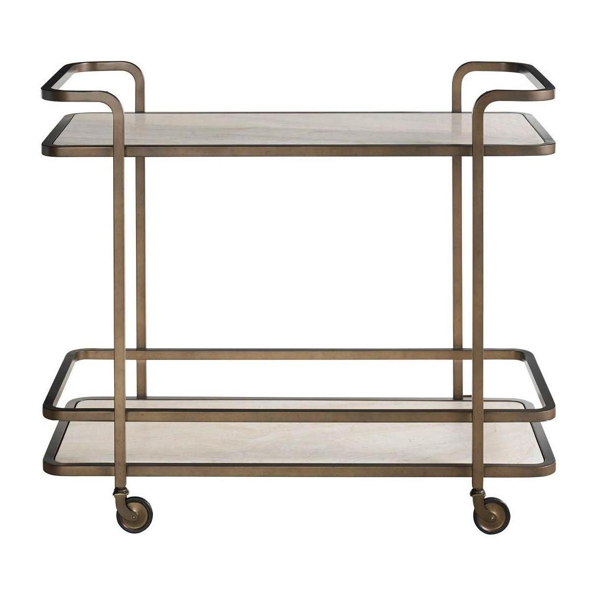 Universal Modern Sable & Desert Aged Gold Bar Cart