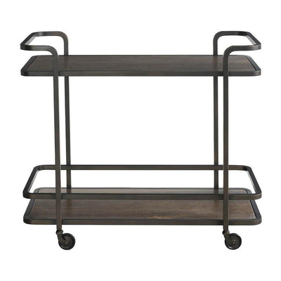 Universal Modern Sable & Desert Smoked Bronze Bar Cart