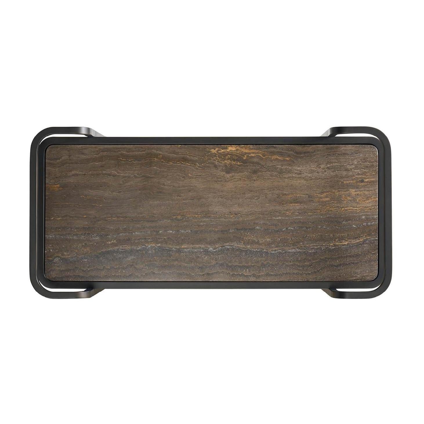 Universal Modern Sable & Desert Smoked Bronze Bar Cart
