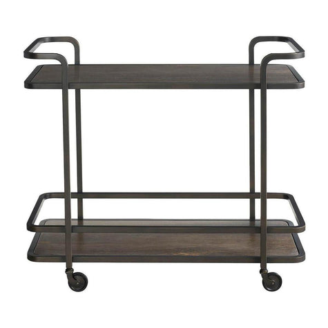 Universal Modern Sable & Desert Smoked Bronze Bar Cart