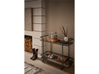 Universal Furniture Modern Smoked Bronze Bar Cart Clearance