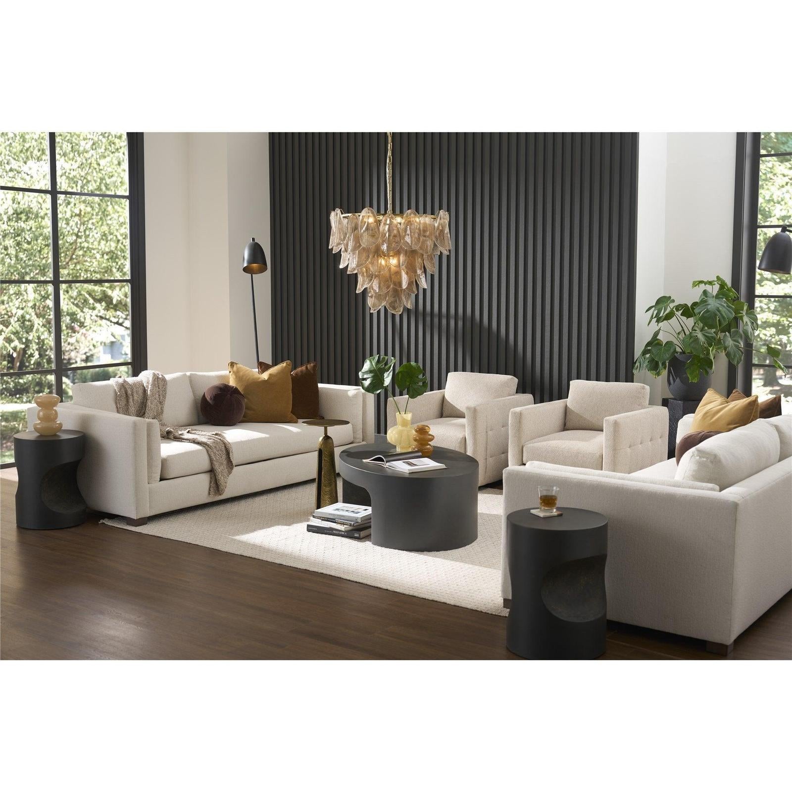 Universal Modern Sable & Desert Concrete Side Table