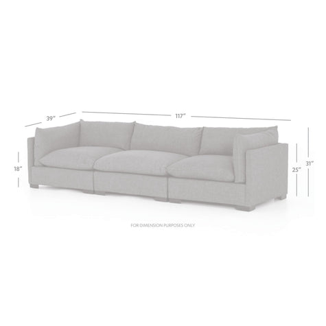 Four Hands Westwood 3 PC Sofa