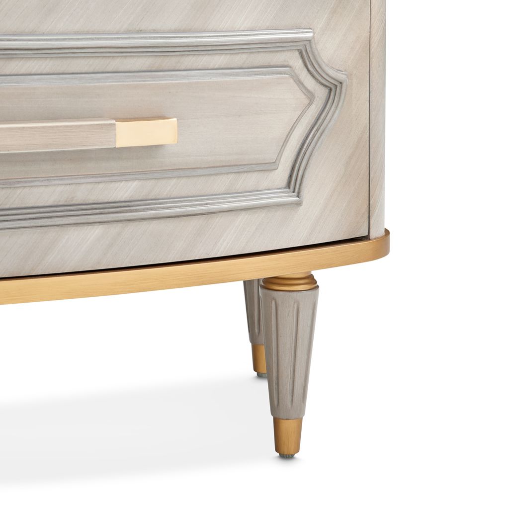Michael Amini St. Charles Display Cabinet - Dove Gray