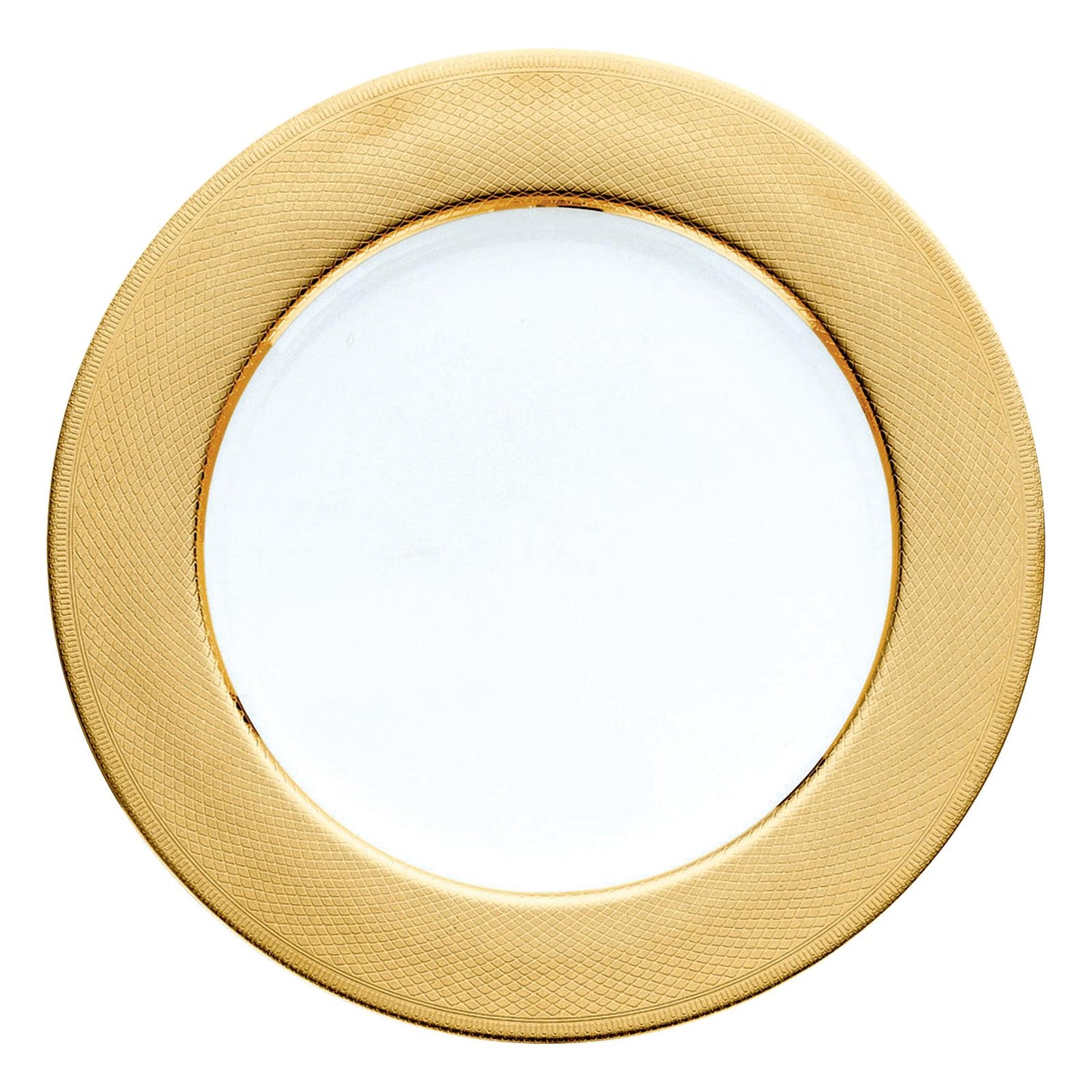 Christofle Guilloché Porcelain Underplate 30 Cm Gilded Porcelain Charger