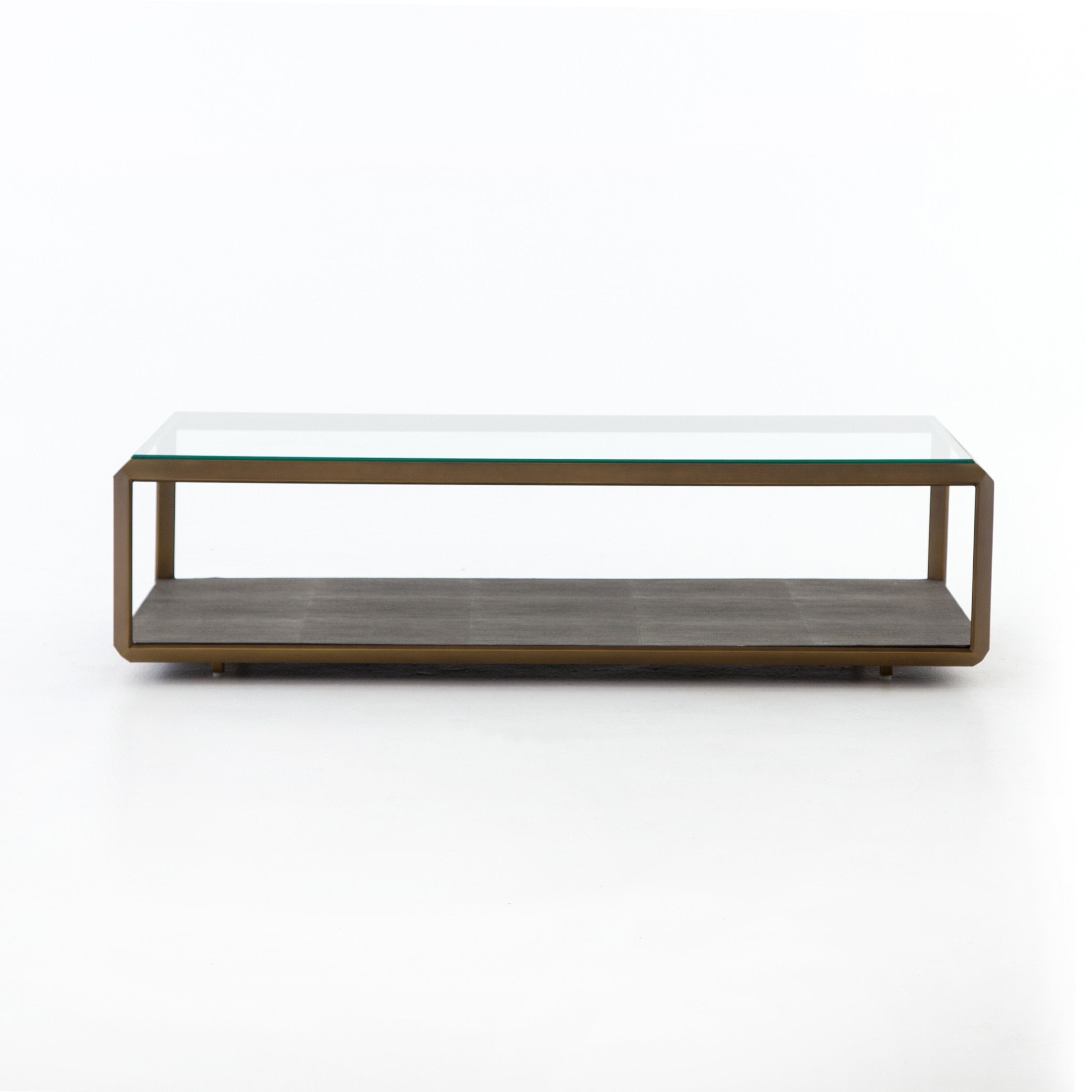 Four Hands Shagreen Shadow Box Coffee Table