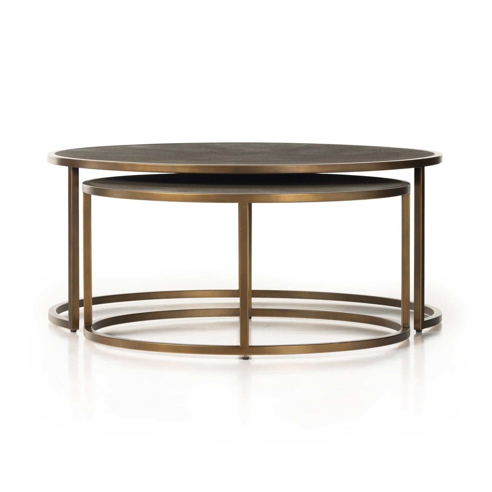 Four Hands Shagreen Nesting Coffee Table