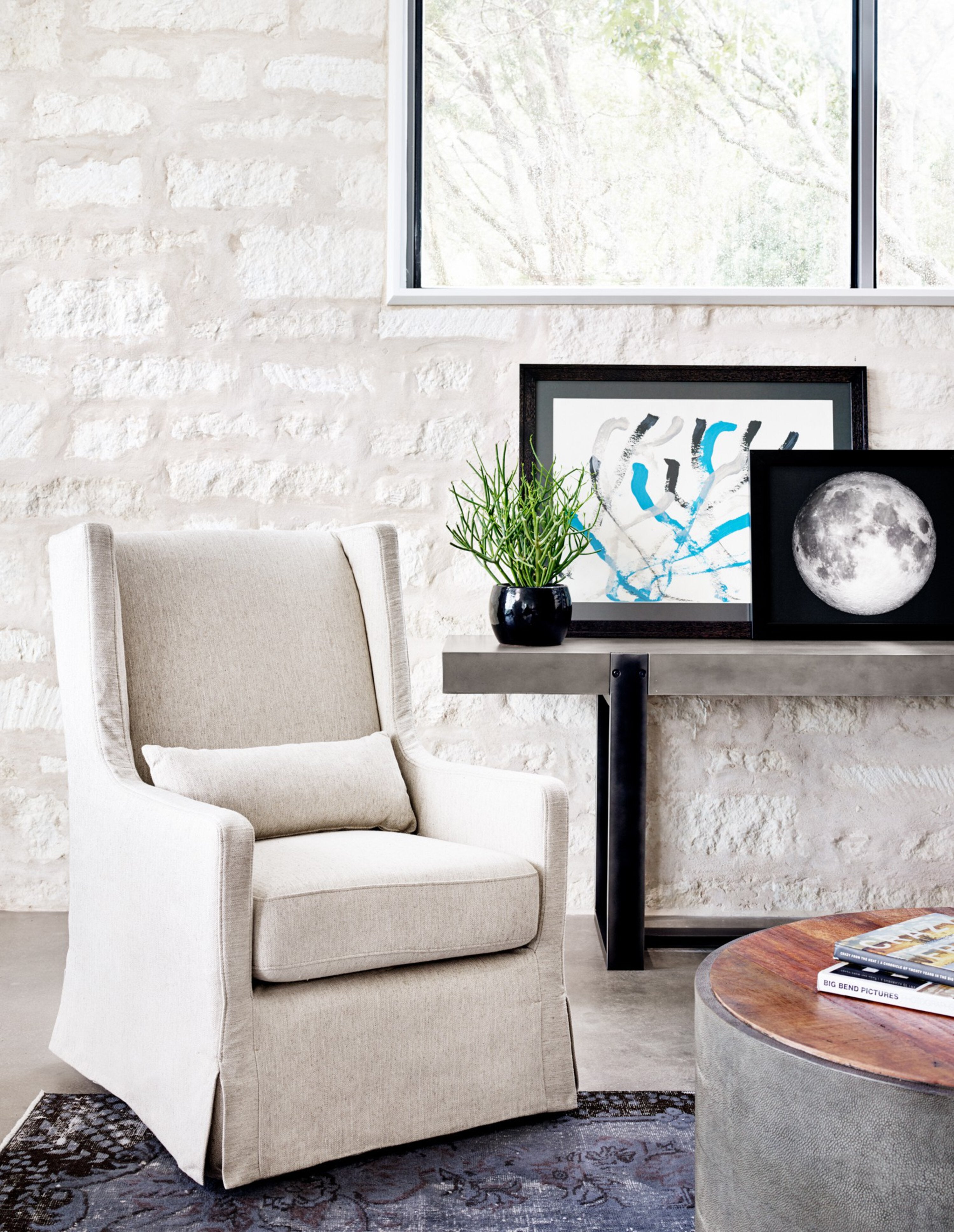 Four Hands Crosby Round Coffee Table