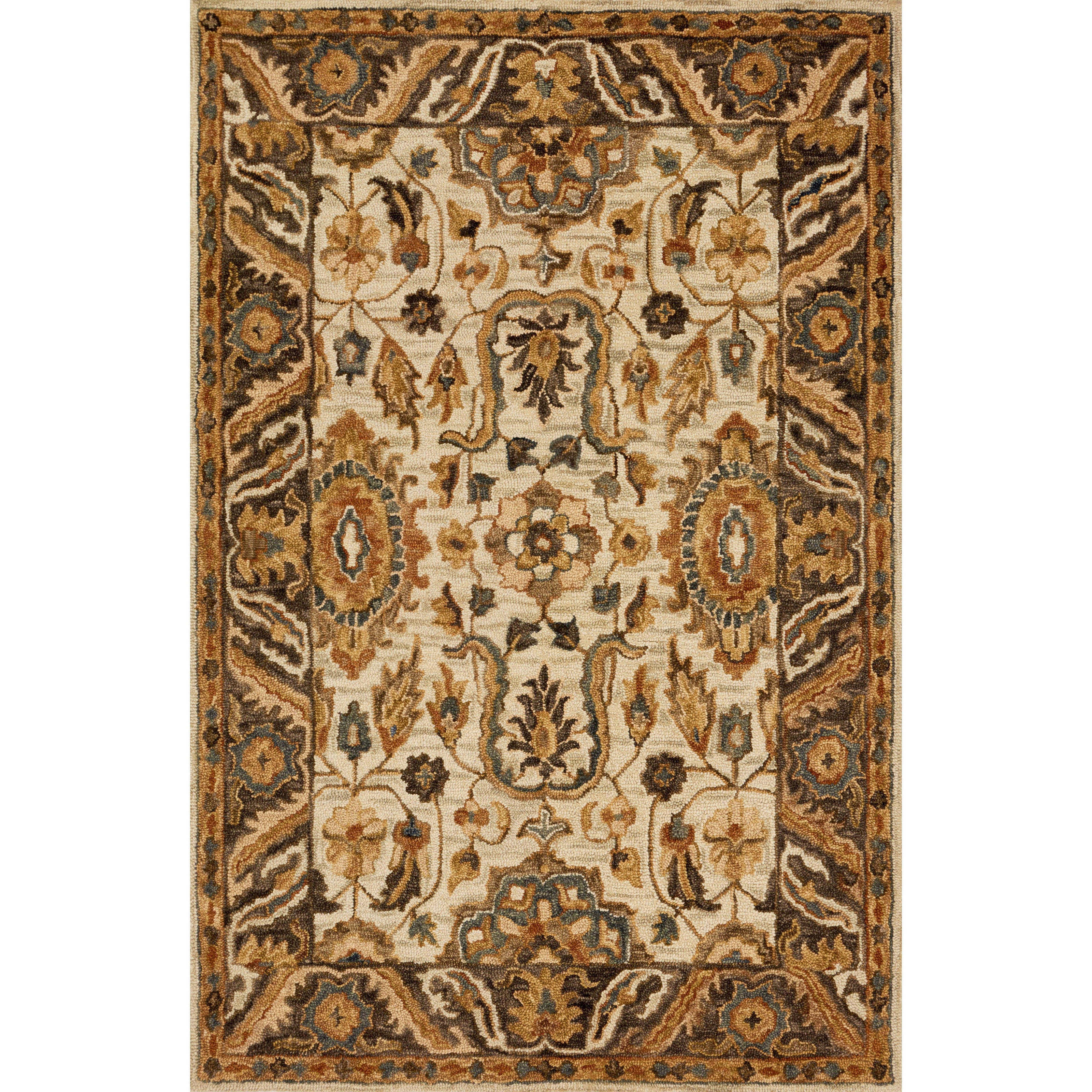 Loloi Victoria VK-02 Ivory / Dark Taupe Rug