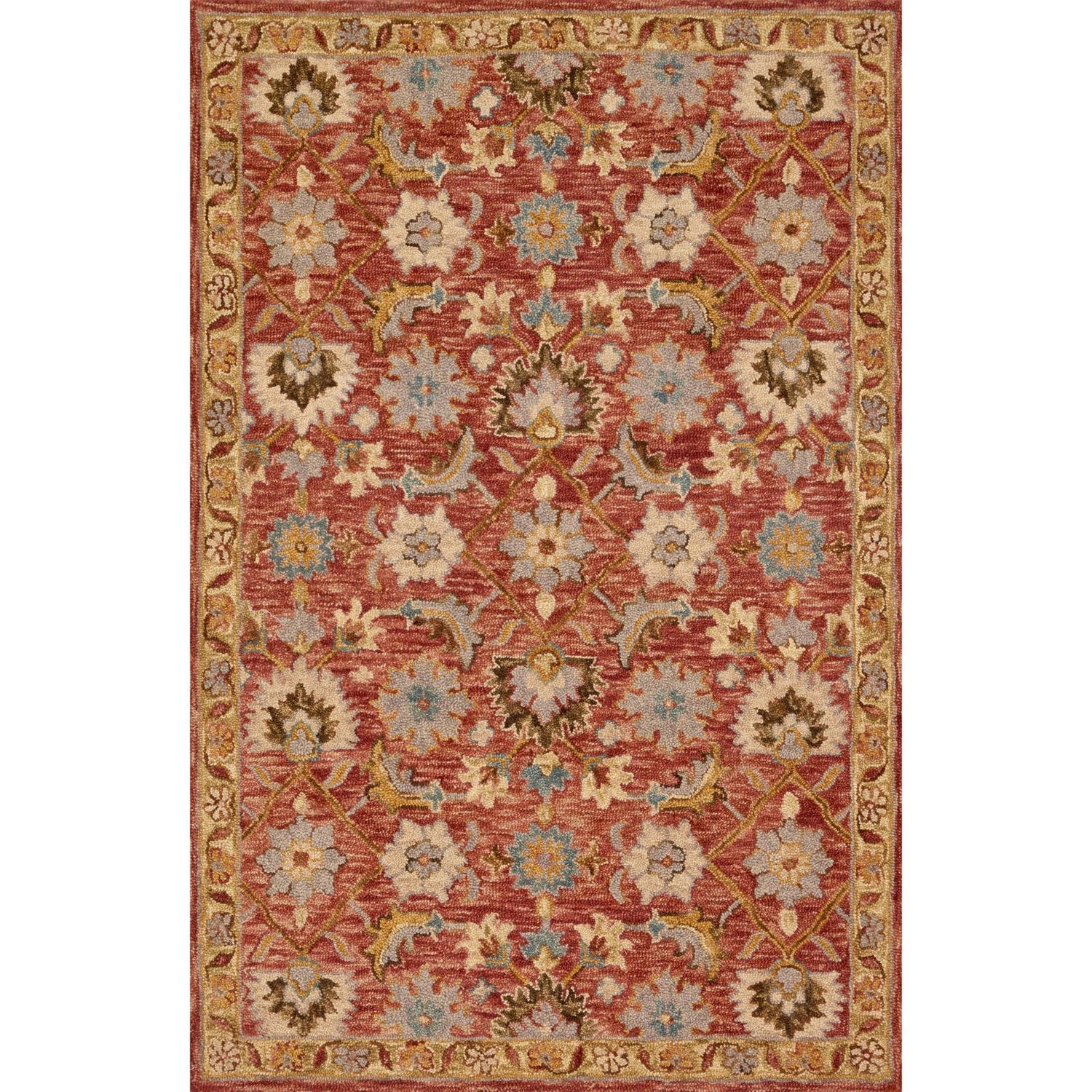 Loloi Victoria VK-09 Terracotta / Gold Rug