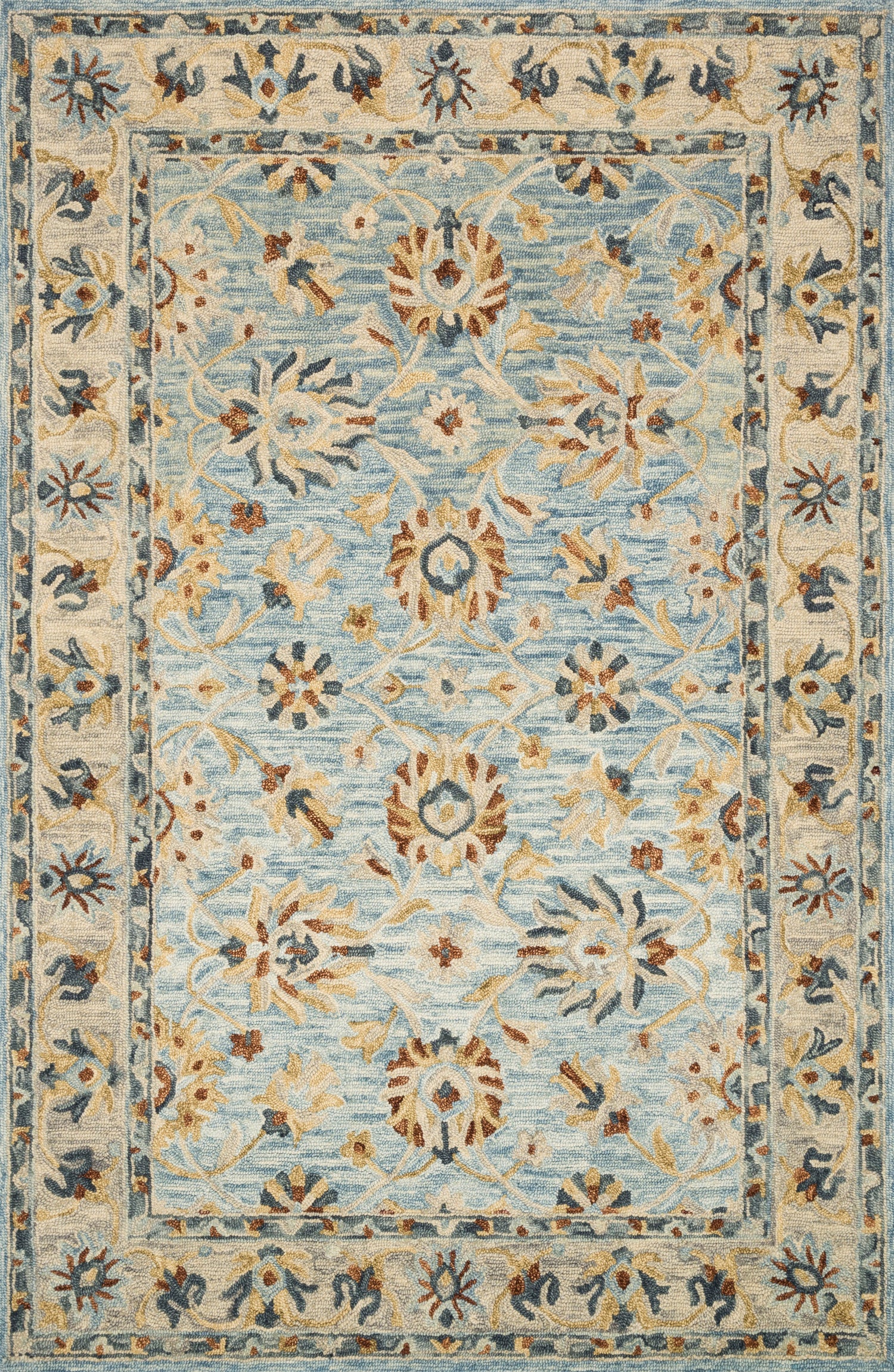 Loloi Victoria VK-18 Light Blue / Natural Rug