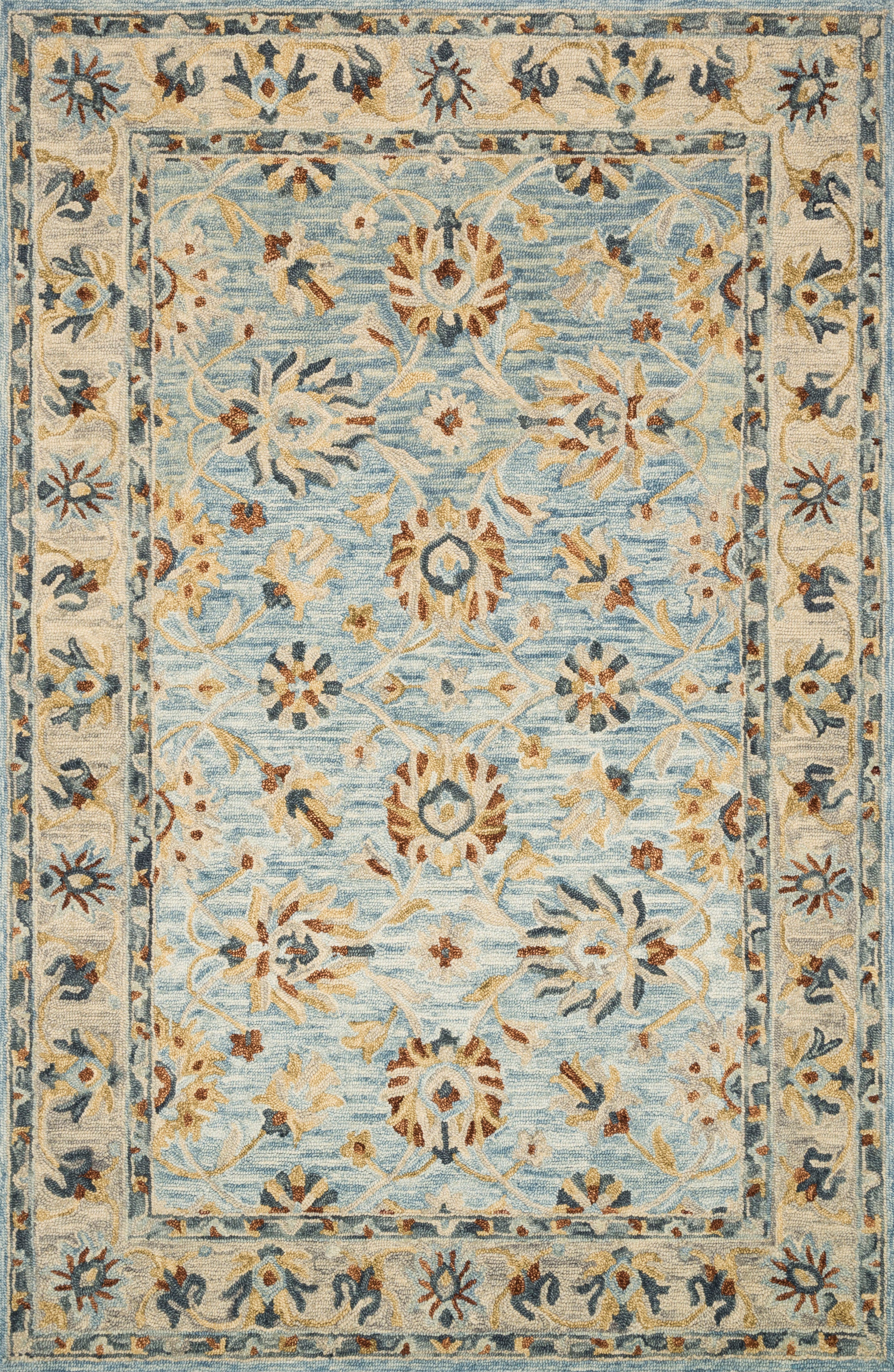 Loloi Victoria VK-18 Light Blue / Natural Rug