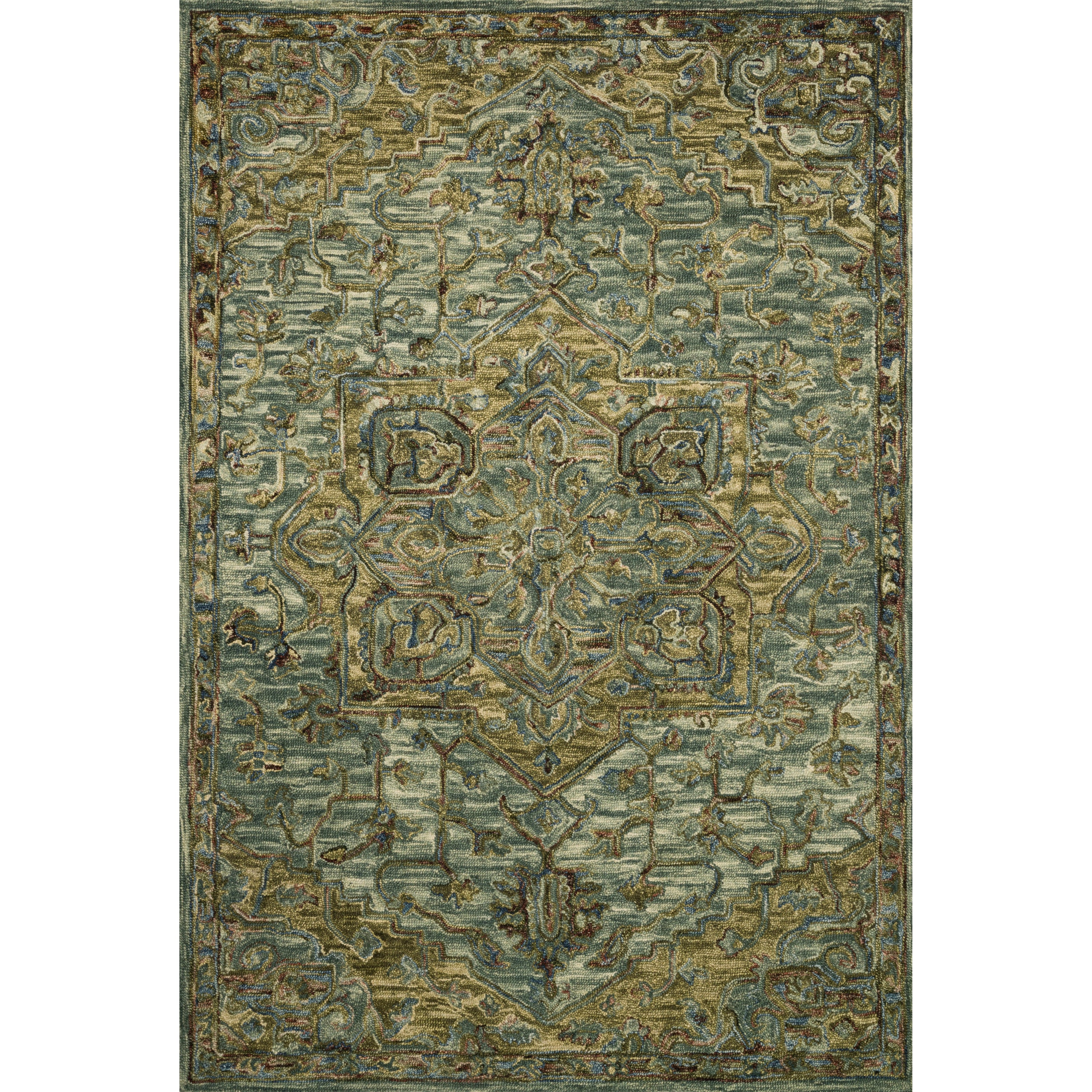 Loloi Victoria VK-20 Dark Green / Tobacco Rug