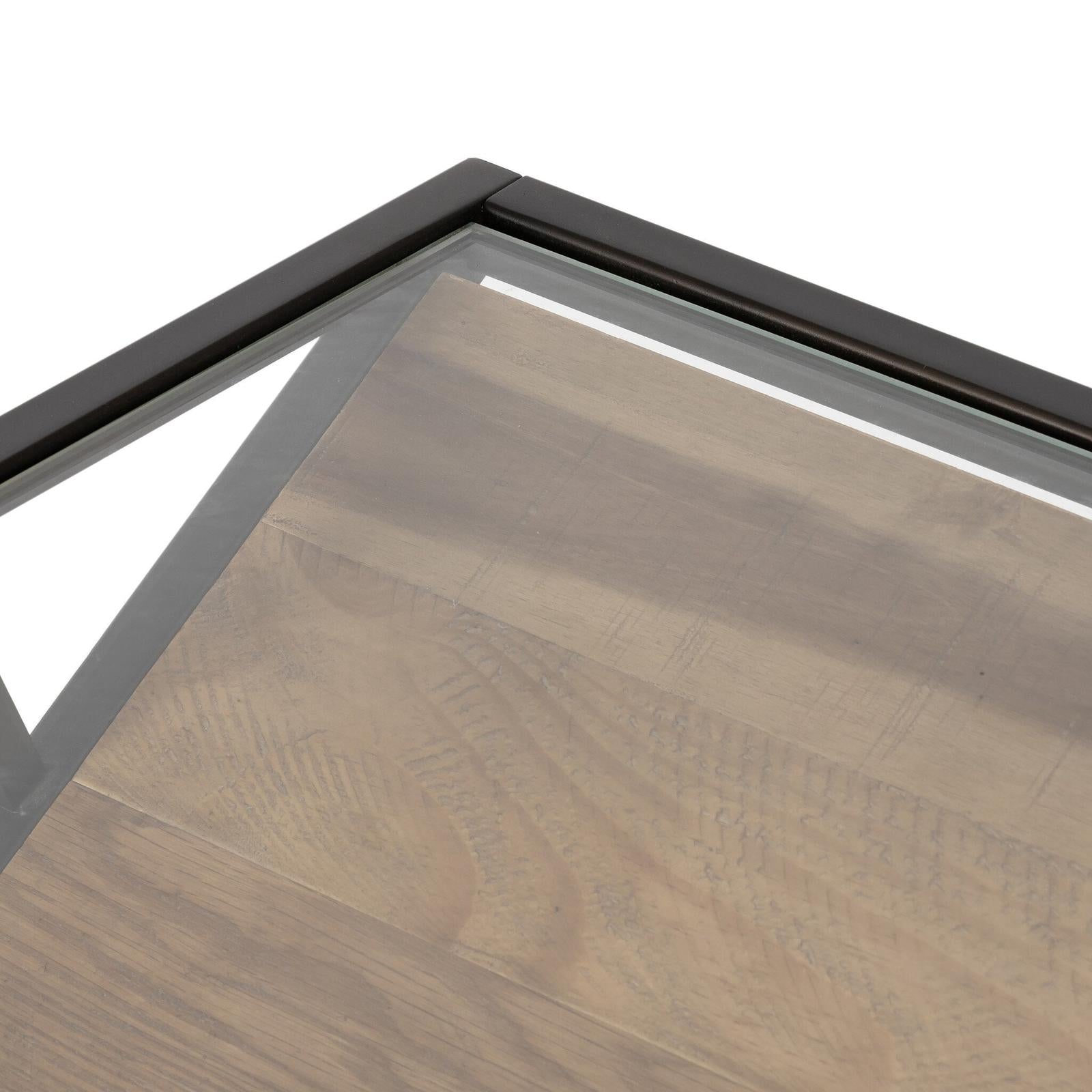 Four Hands Mondrian Gunmetal Side Table