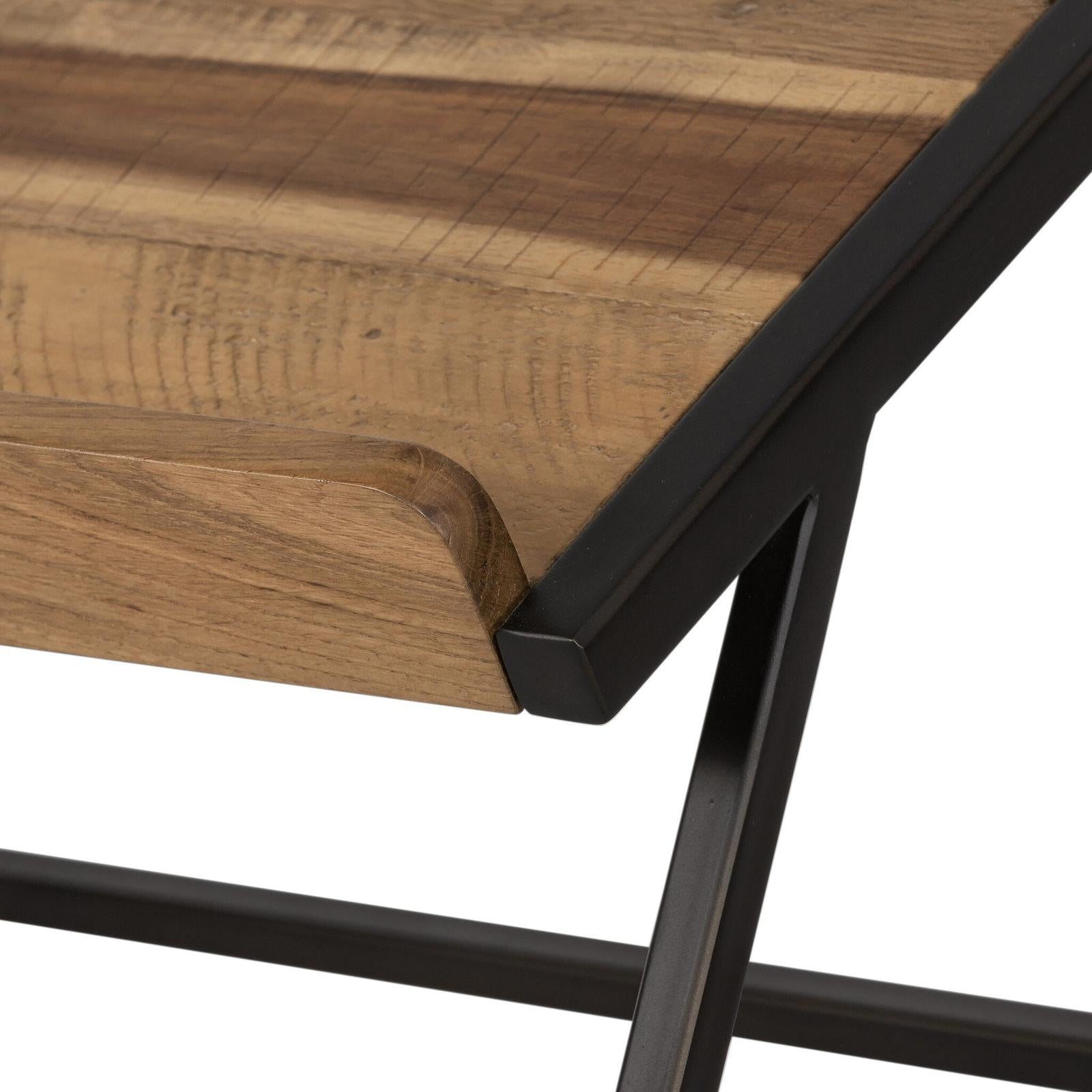 Four Hands Mondrian Gunmetal Side Table